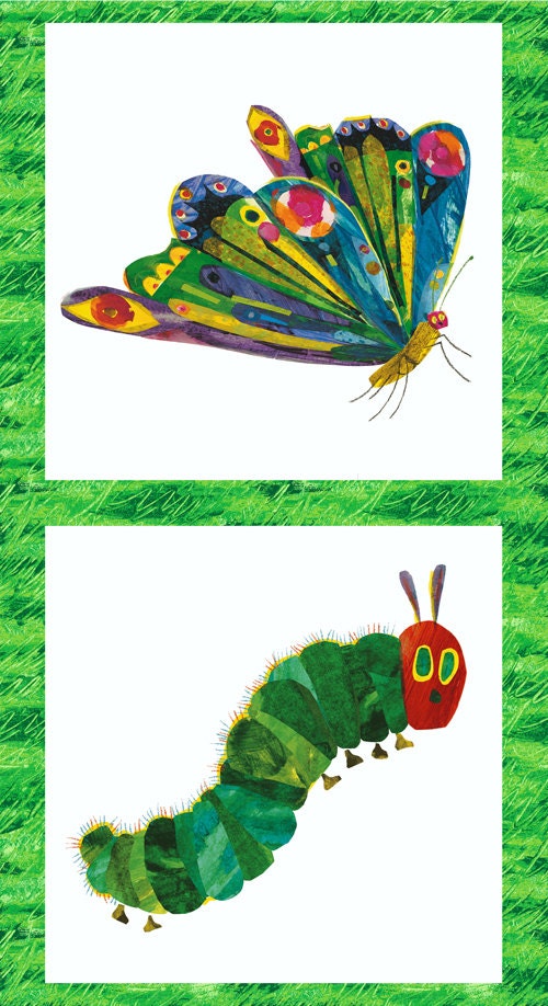Eric Carle, The Very Hungry Caterpillar Encore Fabric Panel - By the Panel