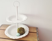 White Cake Stand - Dessert Tray - Fruit Tray - Jewelry Holder - Display Tray