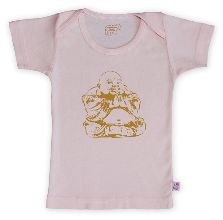 Light Pink Happy Buddha T shirt
