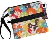 iPhone 5 Bag iPhone Case iPhone 4 Case iPod Case Smart Phone Camera Case / Plus ZIPPER pocket - Large Gadget Roo - Book of Color Fabric