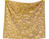 Nani Iro Japanese Fabric Little Letter A/W 2012 - metallic pink on latte - fat quarter