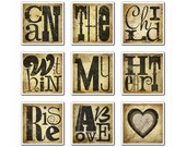 Lyric Typography Art Prints - Fleetwood Mac - Landslide - Can The Child Within My Heart Rise Above--9 PRINT SET
