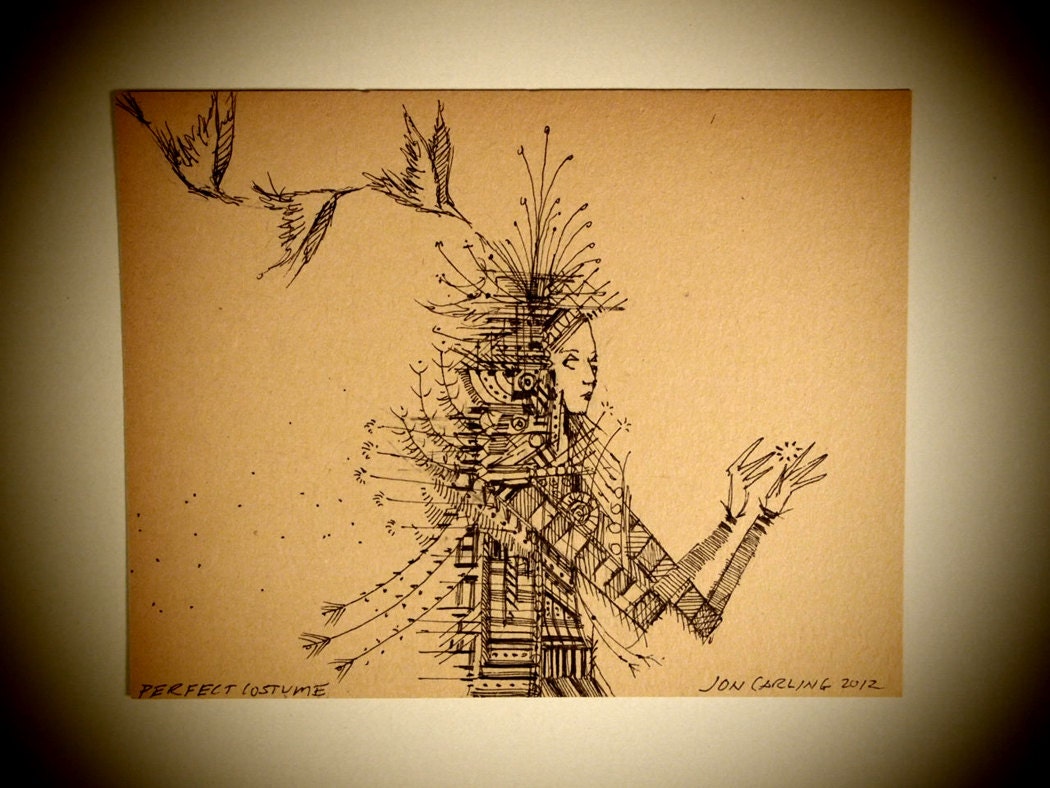 Original Drawing - The perfect costume