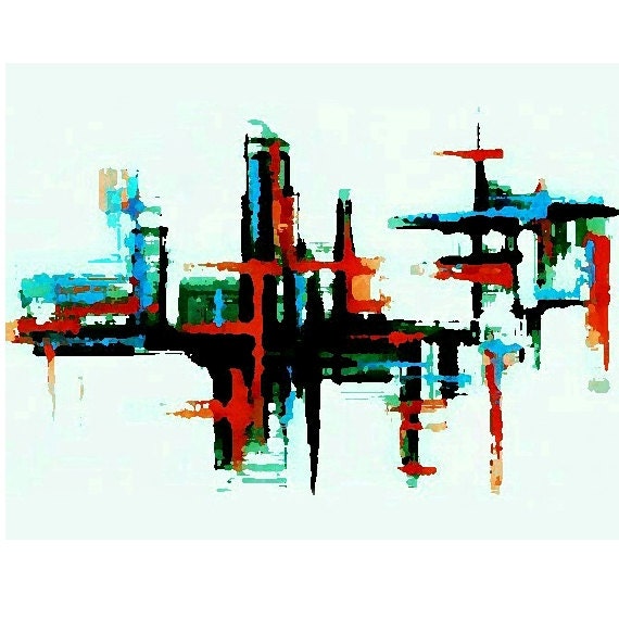 Modern Abstract Art Printable Print 8.5x11: Intergalatic