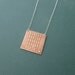 personalized etched copper morse code necklace sterling silver chain initials monogram custom pendant jewelry gift for her