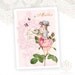 Mother's day greeting card, Marie Antoinette, pink rose, Mother, Mom, Mum, teapot, butterfly, tea party, French