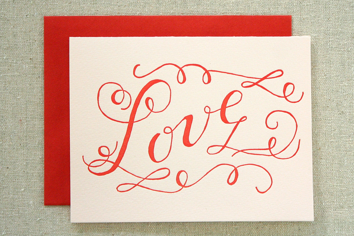 Love Letterpress Card