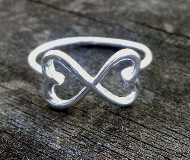 Double Heart Infinity Ring by donnaodesigns