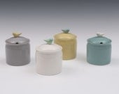 Jam or Honey Pot with Bird