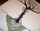 Valentines "WE" Tree Love Card Romantic  5x7 Greeting Card Blank inside by Agorables Heart