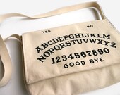 Cream Ouija Board Purse - Square Bottom Bag