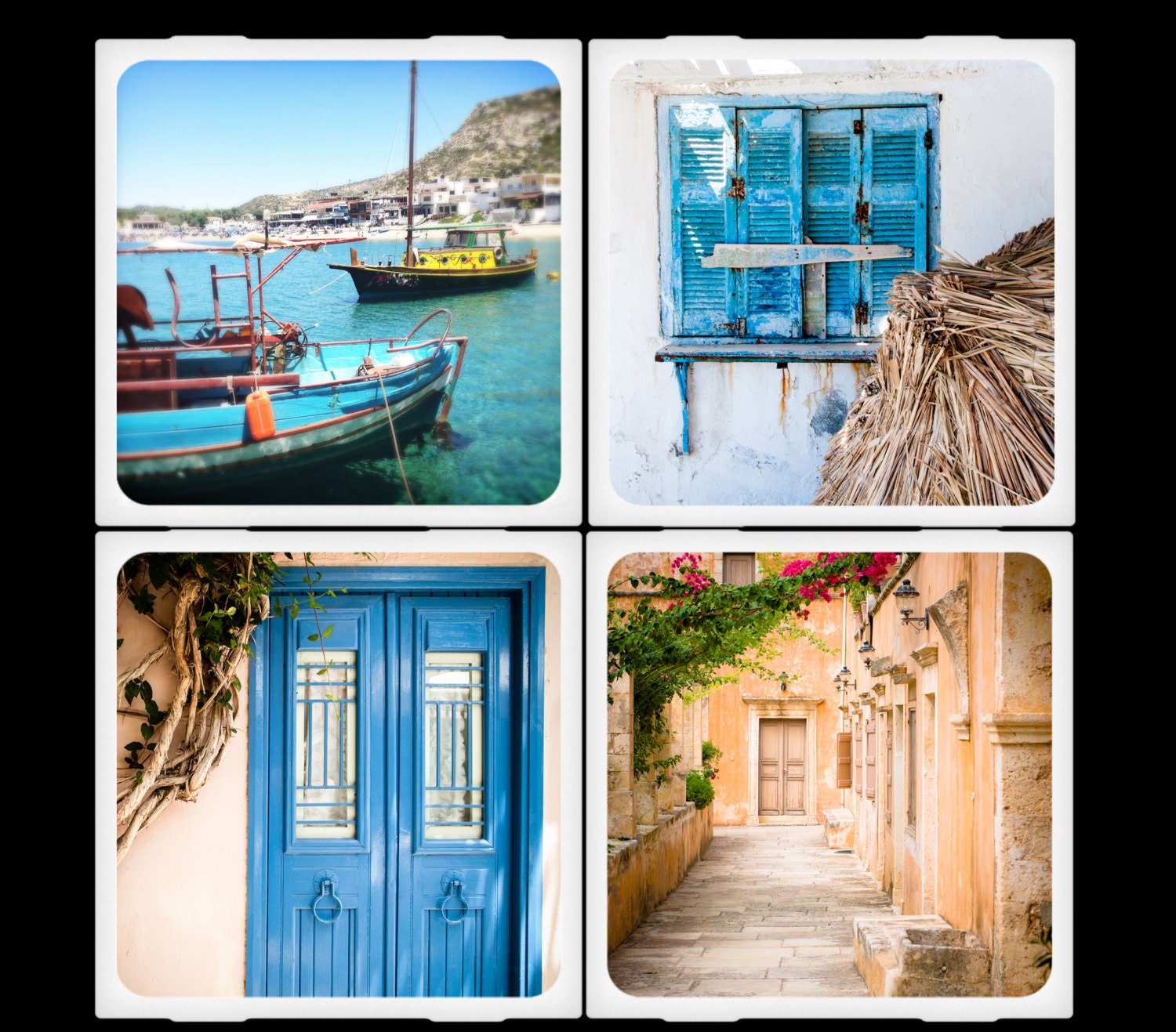 Eyeshoot The Beauty of Greece Ceramic Coaster Set