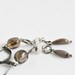Long Thai Seed Earrings with Smoky Quartz and White Glass