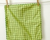 Rick Rack Cloth Napkins in Green Dots