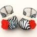 Zebra Print Baby Booties. Zebra Fabric Baby Shoes. Great as a Zebra Baby Shower Gift or Zebra Birthday. Zebra Print Children Clothing
