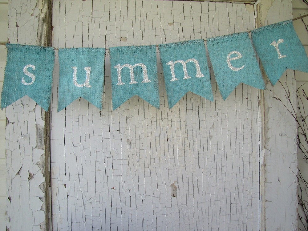 summer.... Burlap Banner