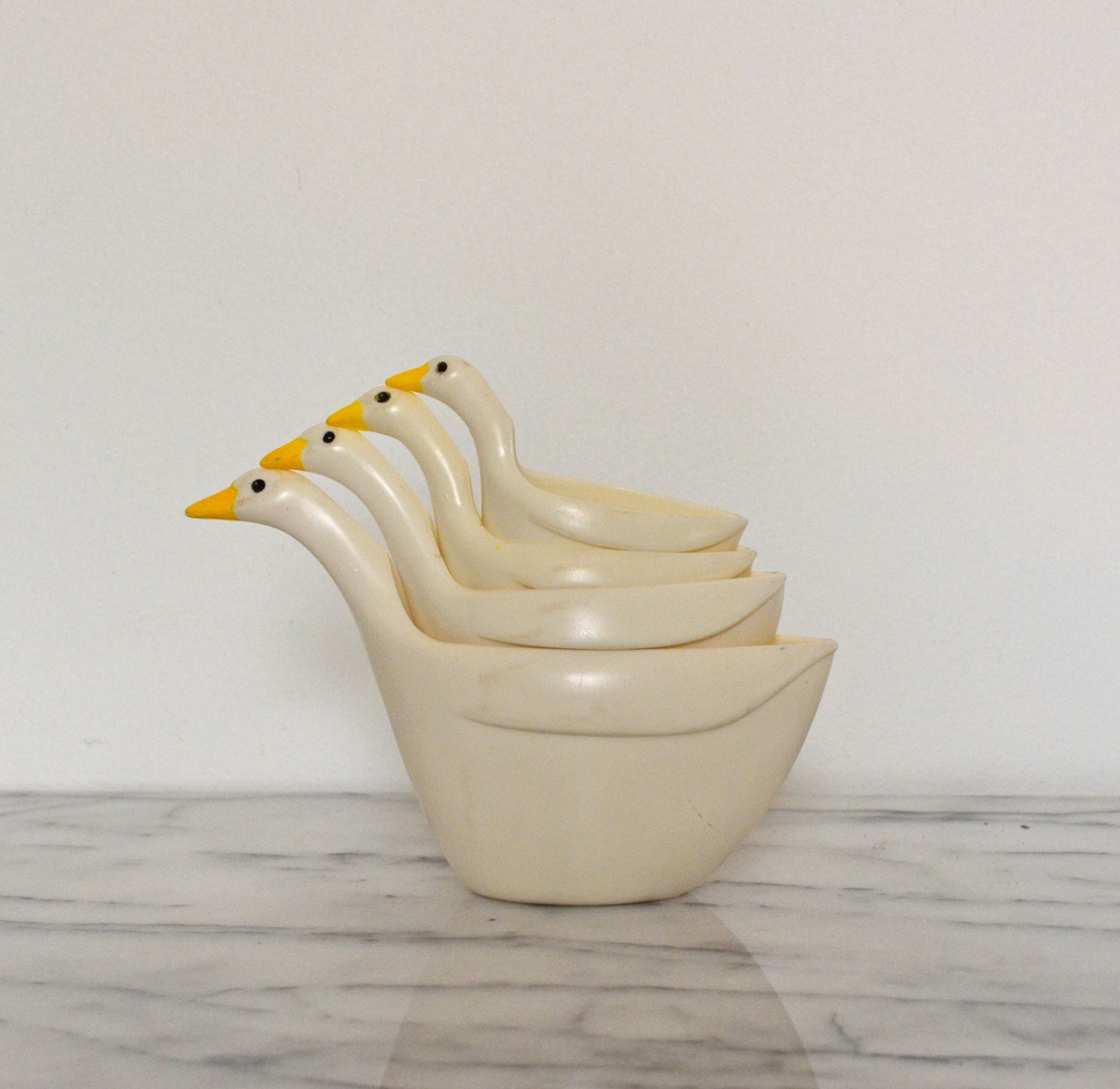 nesting goose measuring cups swan measuring cups