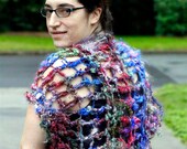 Knitting Shrug Pattern- Breezy Shrug- JazzTurtle Lockspun Art Yarn Knitting Pattern