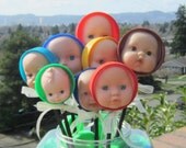 BLUE Doll Stick - Upcycled Plastic Cap