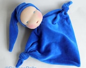 10 inch Waldorf Toy -  Little Blueberry Blanket Doll - waldorf style doll