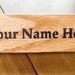 Handcrafted Engraved Desk Wood Name Plate