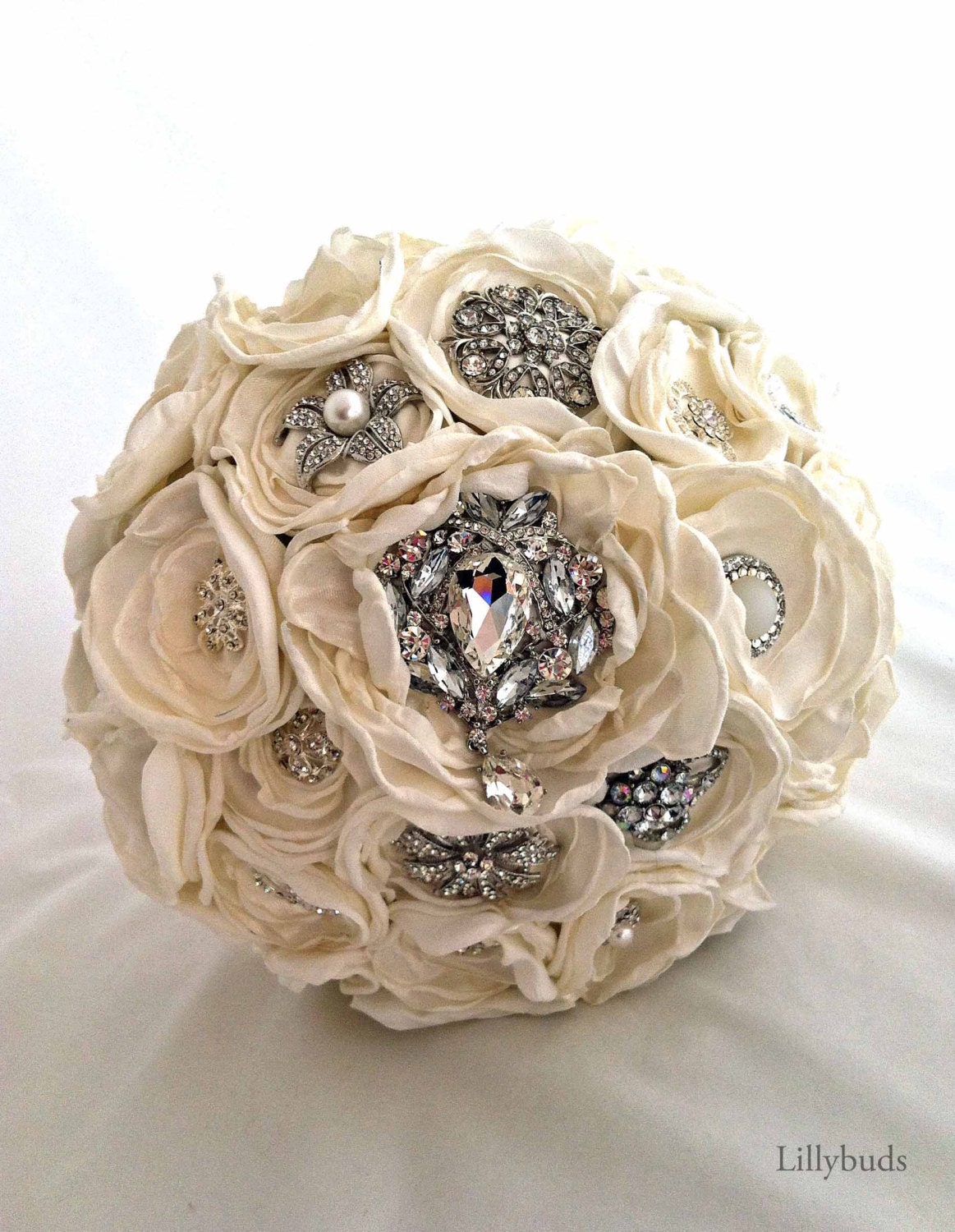Lillybuds Le Signiture Bouquet. Singed satin fabric bouquet.