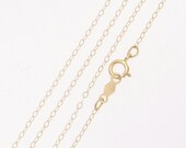 14K Solid Gold Chain - 18 Inch Yellow Gold Chain, Finished With Clasp