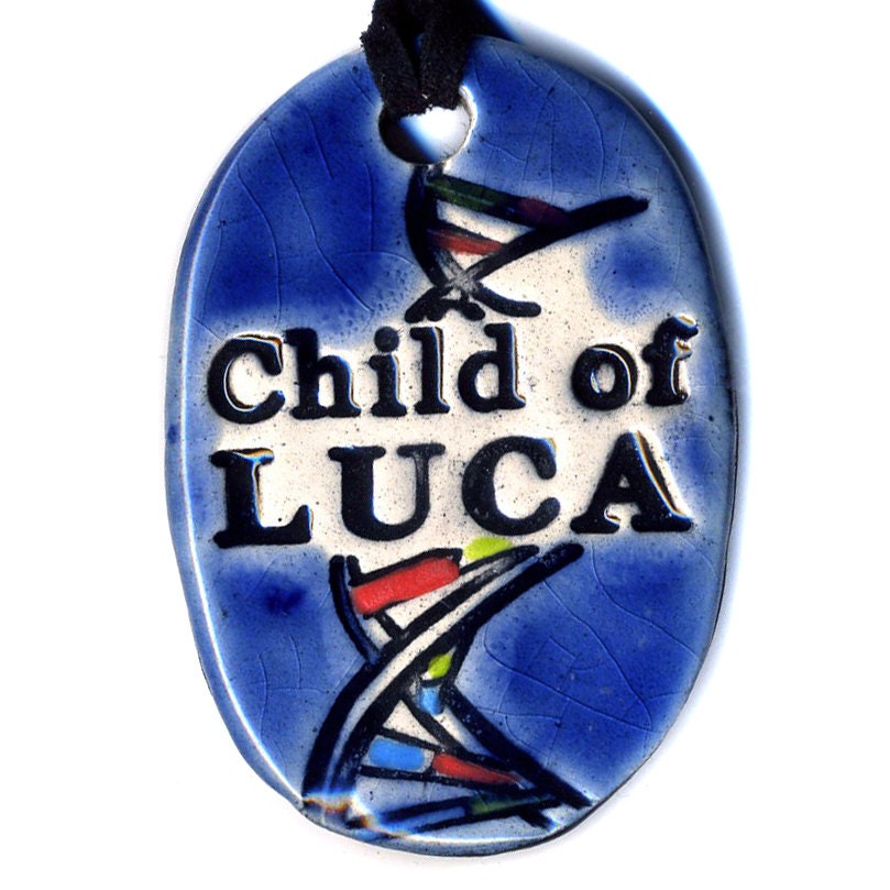 Child of LUCA Ceramic Necklace in Blue