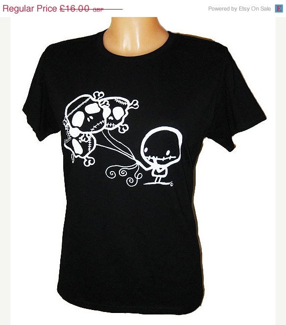 40% OFF Skull Balloons Rocky The Zombie t-shirt in black Climate Neutral