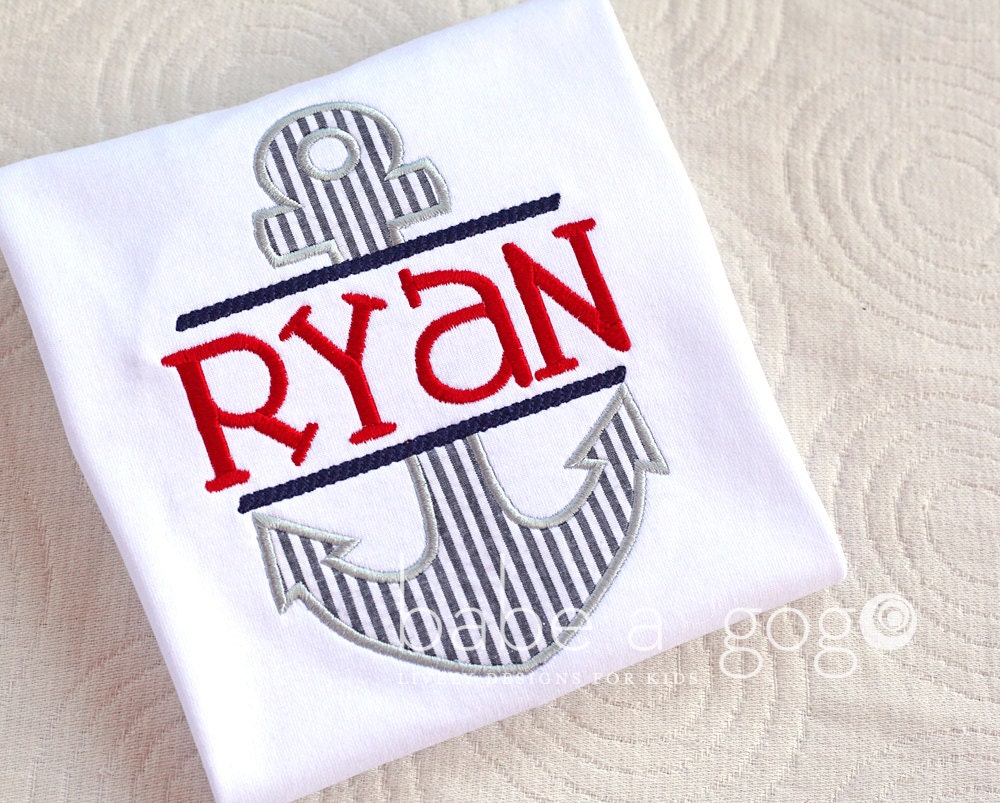 Split Anchor Tee Shirt by babe-a-gogo for Toddlers, Boys or Girls