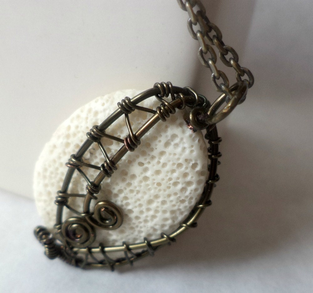 White Touchstone Whimsy Wrap Necklace
