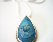 Mini Turquoise Quartz Druzy Pendant - One of a Kind