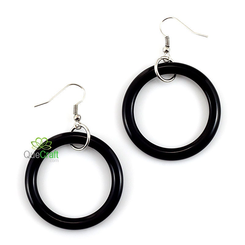 Organic Horn Earrings 1 Pair Handmade