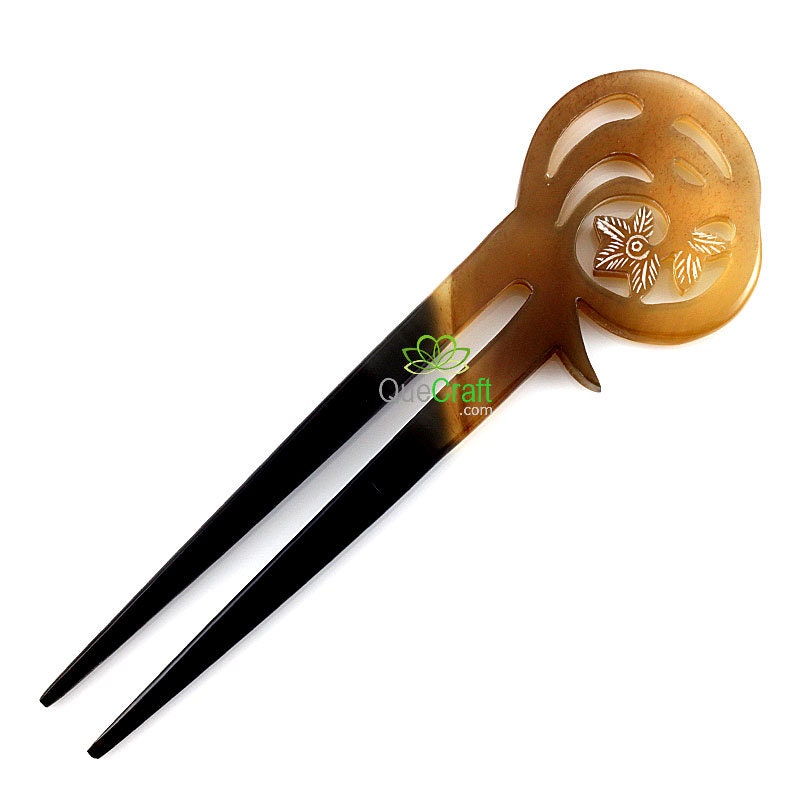 FLOWER Organic Horn Hairpin Handmade