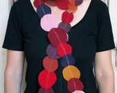 Recycled Wool  Sweater Scarf Necklace Scarf - Autumnal