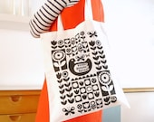 Screen Printed Scandinavian Chicken Shopper Bag by Jane Foster Cotton Fabric