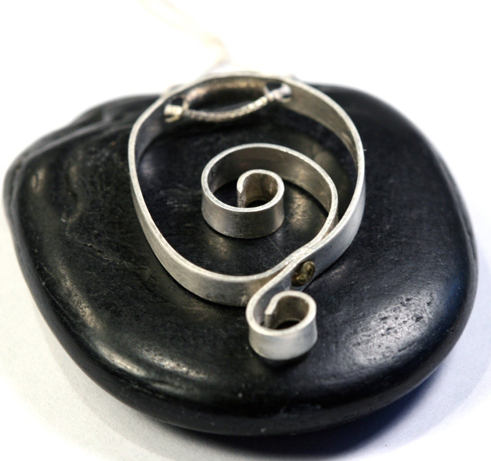 Sterling Silver Spiral Pendant Necklace