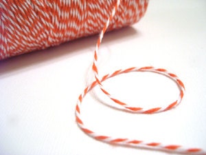 Mandarin Bakers Twine - Orange & White - 20 yards sampler Il_170x135