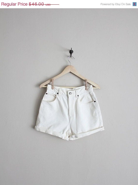 SALE 25% OFF white denim shorts / cut off shorts / white jean shorts