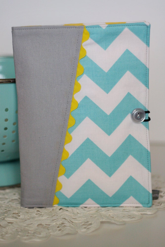 List Taker / Chevron & RicRac Covered Notebook (Ready to Ship)