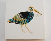 Bird and a Worm (original painting)