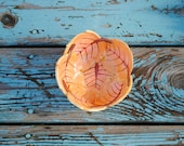 Small Orange Leaf Bowl