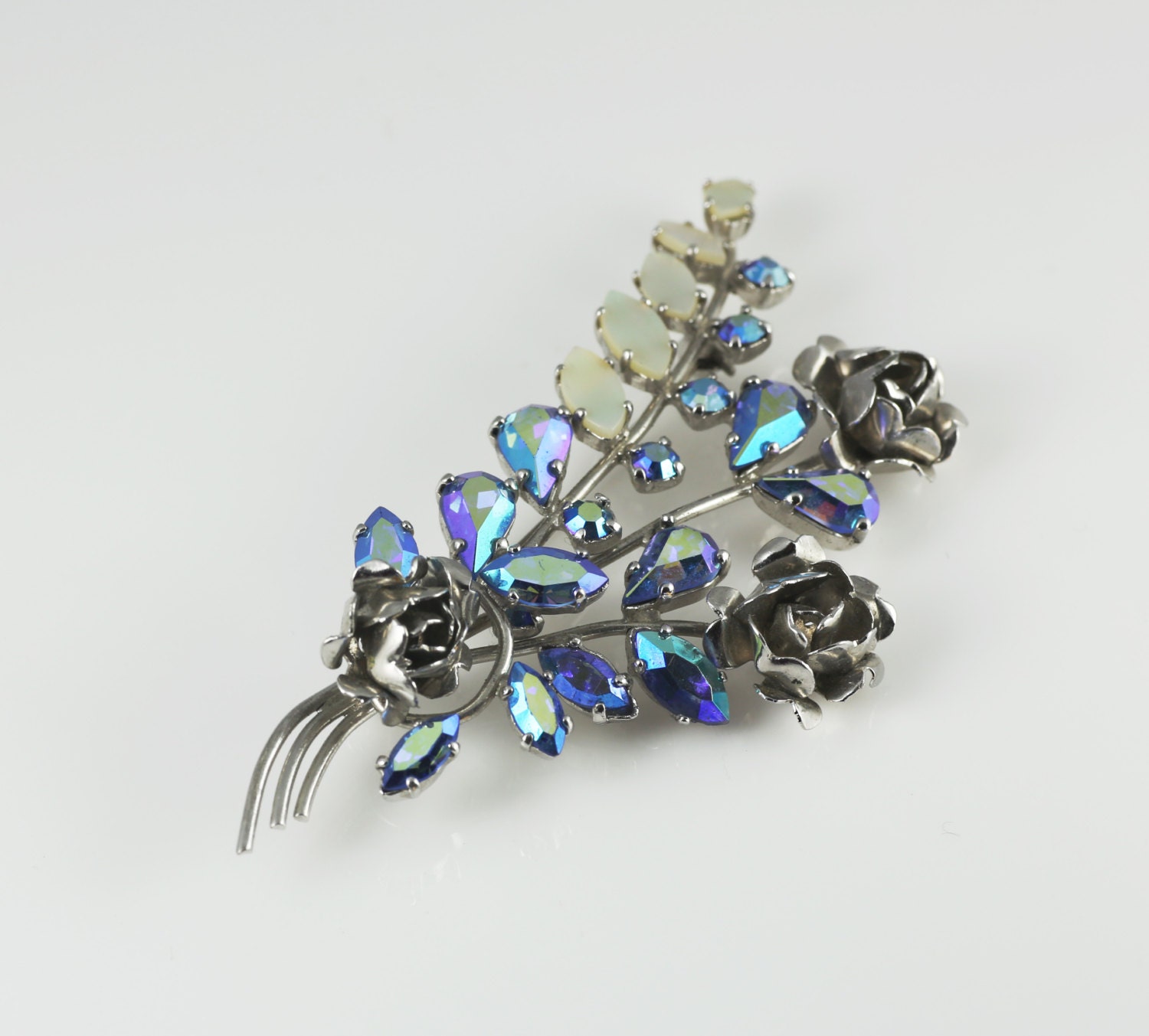Vintage Flower Brooch, Mother Of Pearl