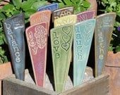 Garden Markers For Your Yard & Planters -  3 Inspirational ceramic garden stakes