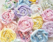 Wedding Flowers Fabric Flowers Rolled Roses Spring Pastel Hairclip Headband Rosette Flowers Rosette 1.5" Scrapbook Handmade Wholesale 12