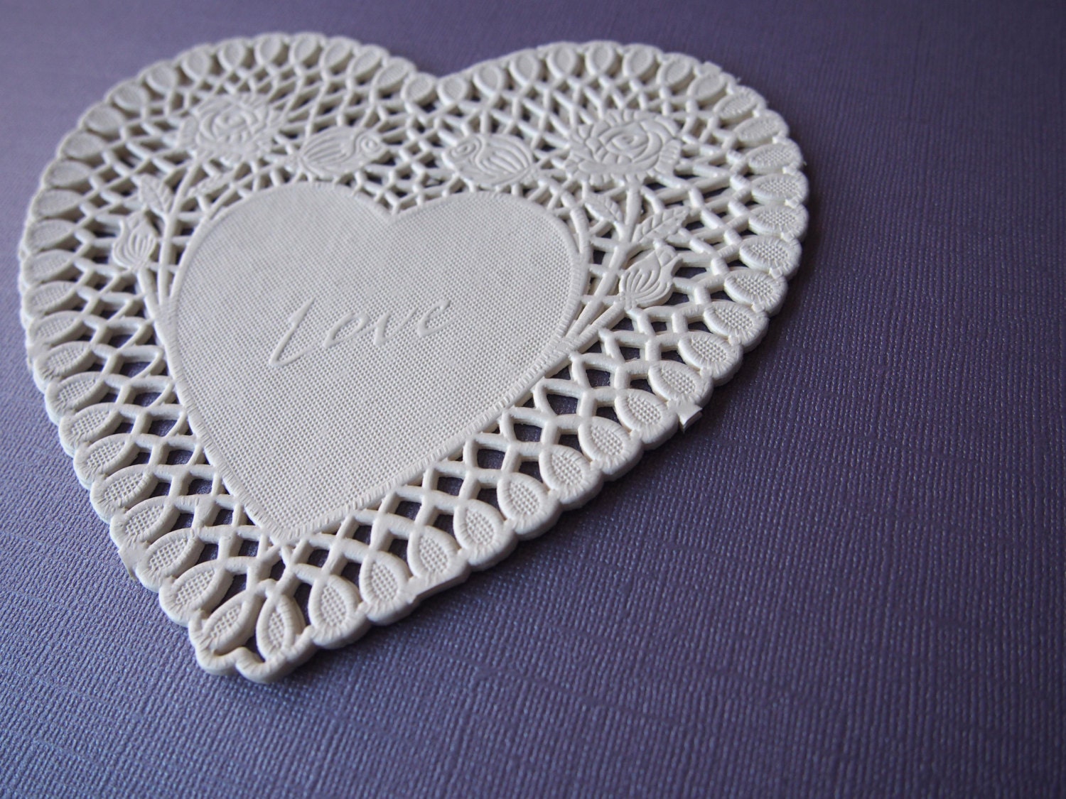 Large HEART paper Doilies - Set of 10 - LOVE