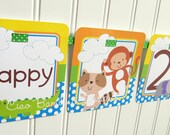NEW - At the Zoo - Happy Birthday Banner