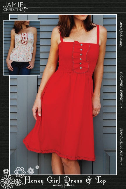 Honey Girl Sundress and Top sewing pattern