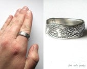 Cowgirl's Bandana Rustic Fine Silver Ring - Made to Order