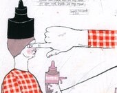 The Red Brick in My Ears (original drawing, 2013)